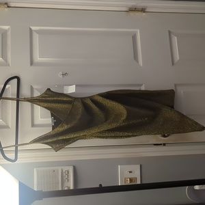 Gold shimmer cocktail dress